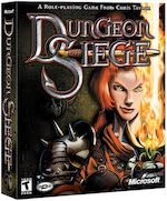 The box for the game Dungeon Siege.