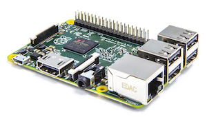 The Raspberry Pi 2 board.